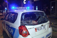 &lt;p&gt;Полупан полицијски ауто у Тирани&lt;/p&gt;

