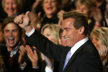 &lt;p&gt;Republican Arnold Schwarzenegger enters a ballroom victory party following his victory in the California gubernatorial recall election in Los Angeles, Tuesday, Oct. 7, 2003. (AP Photo/Stephan Savoia)&lt;/p&gt;
