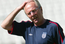 &lt;p&gt;England‘s Head Coach Sven Goran Eriksson holds his head during a practice session at the Luz Stadium in Lisbon, June 15, 2004. England will play their second match of the Euro 2004 soccer championships against Switzerland on June 17. REUTERS/Darren Staples&lt;/p&gt;