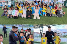 &lt;p&gt;Djeca igrala fudbal sa mladim crnogorskim reprezentativcima&lt;/p&gt;