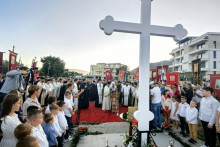 &lt;p&gt;Osveštan krst na temeljima budućeg hrama u Bijeloj&lt;/p&gt;