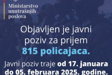 &lt;p&gt;Javni poziv za zapošljavanje 815 novih policijskih službenika&lt;/p&gt;