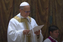 &lt;p&gt;Papa Lav XIV na prvoj misi&lt;/p&gt;