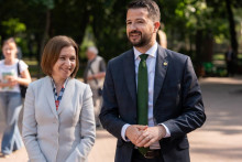 <p>Maja Sandu i Jakov Milatović</p>